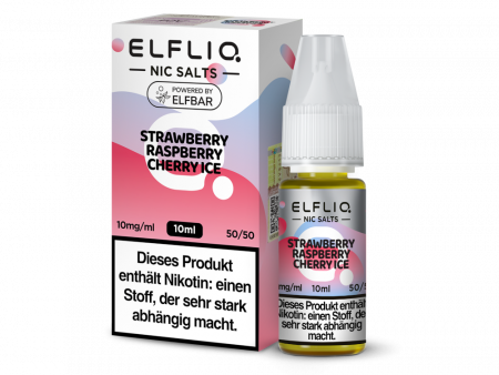 Elfliq Nikotinsalz Liquid Strawberry Raspberry Cherry Ice 10mg/ml Nikotin - Erdbeer Himbeer Kirsche mit Eis