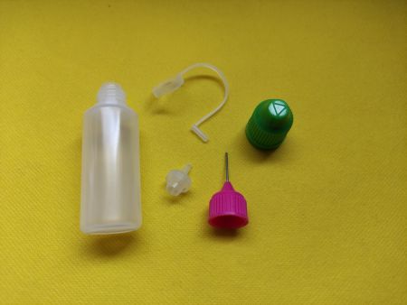 20 ml - PE Rundflaschen Tropfflasche mit Kindersicherem Verschluss und Nadelcap