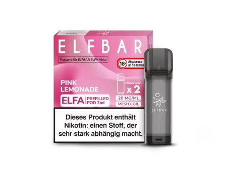 Elfbar Elfa Pod - 2 Stück  je 2 ml - 20mg/ml Nikotinsalz - Pink Lemonade