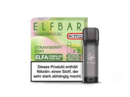 Elfbar Elfa Pod - 2 Stück  je 2 ml - 20mg/ml Nikotinsalz - Strawberry Kiwi / Erdbeer Kiwi