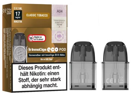 IC Eco Pod Classic Tobacco 17mg - 2 Stück je 2 ml