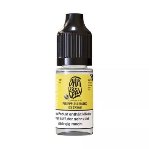 Ohm Brew Pineapple & Mango Ice Cream Nikotinsalt Liquid 6mg 10ml - Ananas Mango Eiscreme