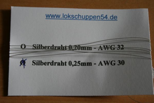 Silberdraht 0,25 mm AWG 30 1lfdm Silver Wire