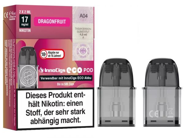 IC Eco Pod Dragonfruit 17mg - 2 Stück  je 2 ml - Drachenfrucht