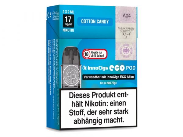 IC Eco Pod Cotton Candy 17mg - 2 Stück je 2 ml - Zuckerwatte