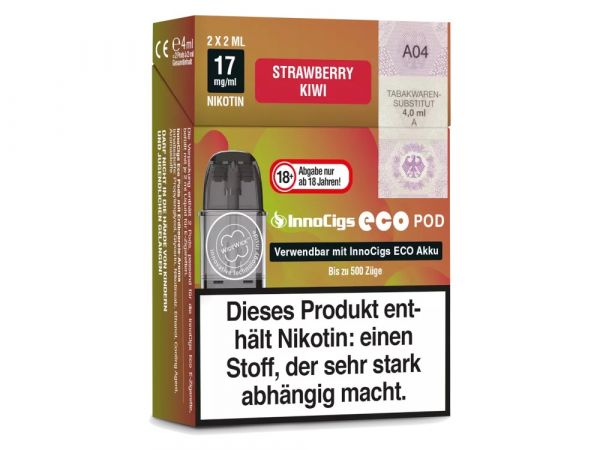 IC Eco Pod Strawberry Kiwi 17mg - 2 Stück  je 2 ml - Erdbeer Kiwi