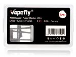 Vapefly 6x Prebuild Ni80 Staggered Fused Clapton Coil 0.3 Ohm (26GA + 32GA) x 2 + 32GA